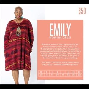 💚SOLD LulaRoe Emily Dress Aztec M